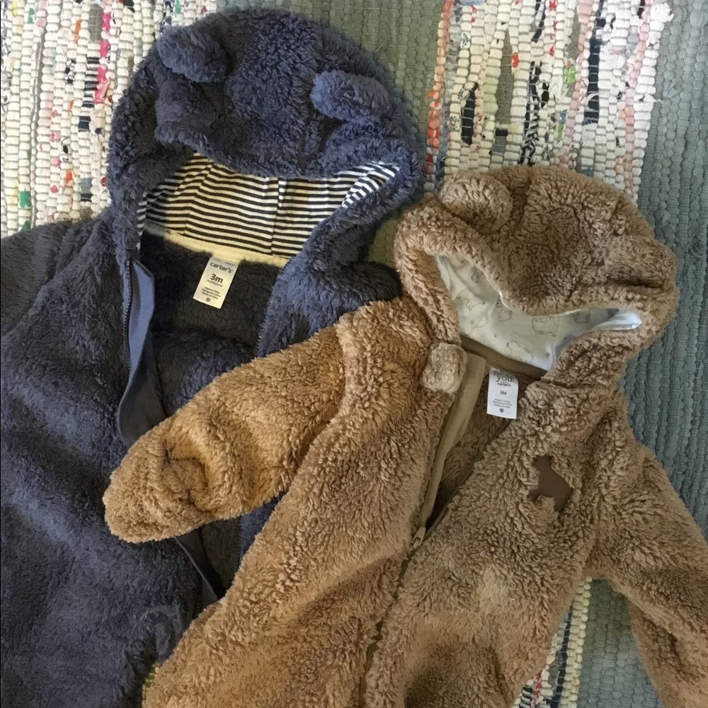 Carters 3 month fuzzy suits